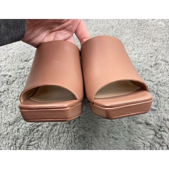 Steve Madden blush pink leather Dedicate platform sandals - Picture 6 of 8